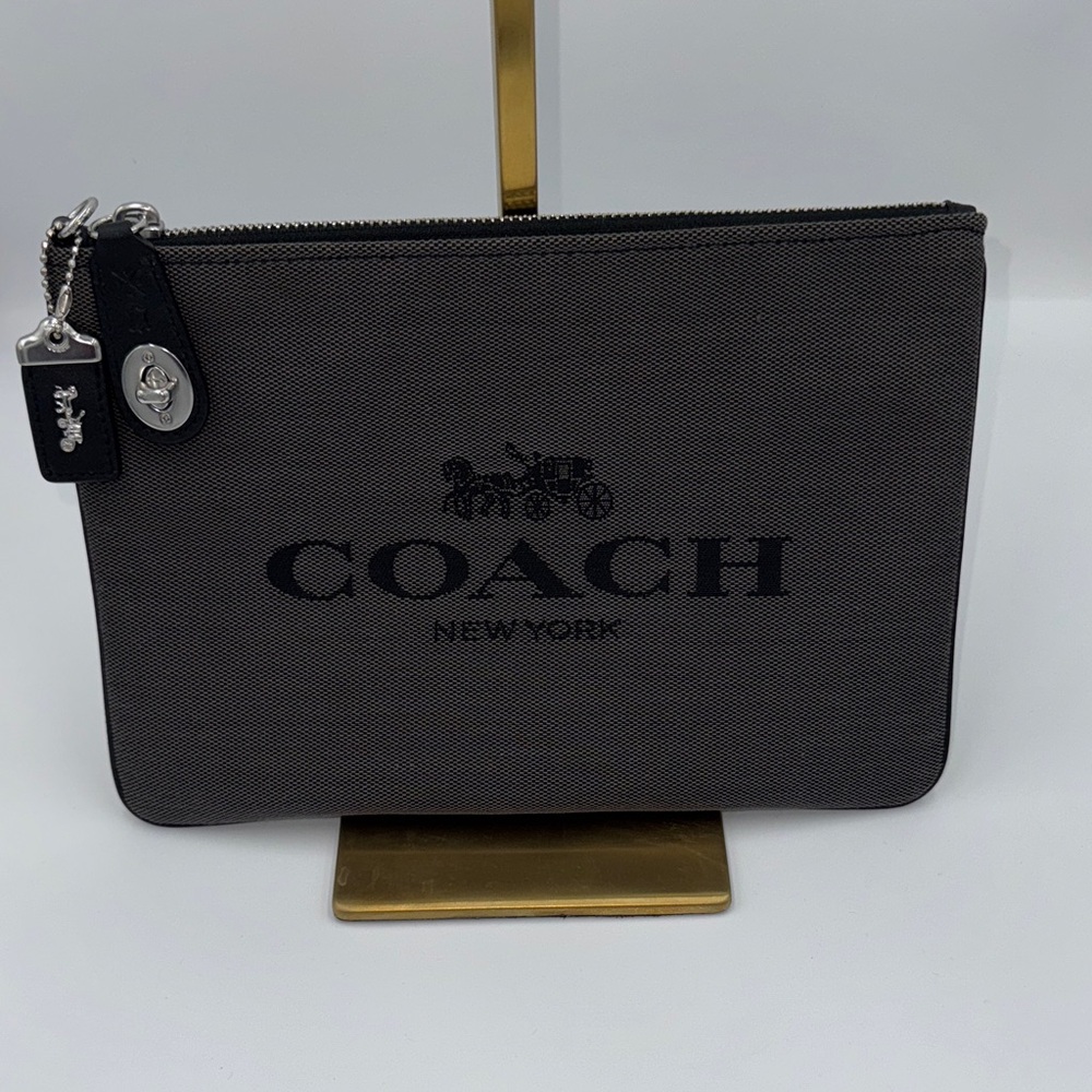 Coach 1941 Charcoal Twist lock Clutch / Pouch